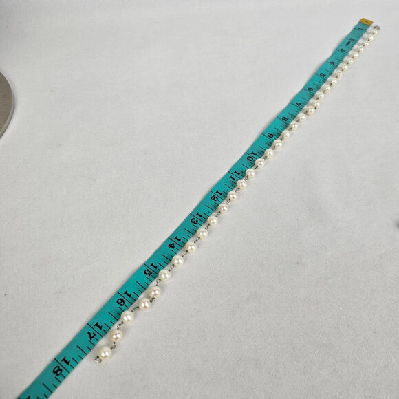 Peoples Pearl & 925 Sterling Silver Necklace Bracelet & Earring Set - Picture 12 of 14